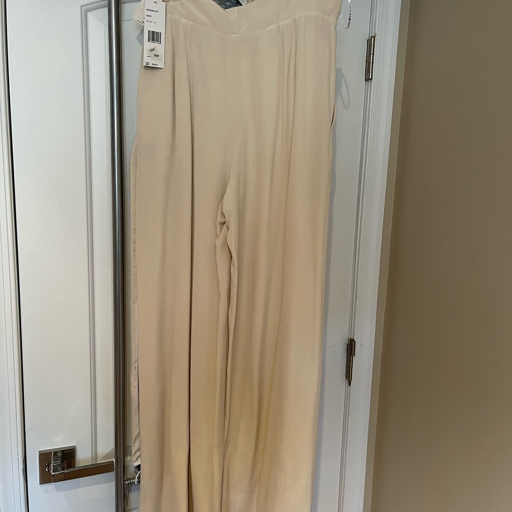 Lafayette 148 New York Cream Wide Leg Pants